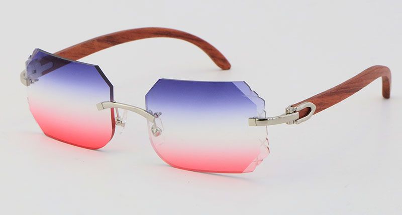 Silver Blue Red Lens