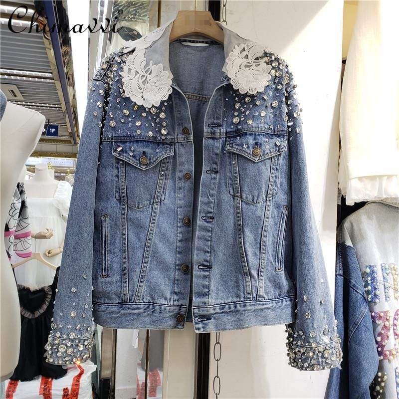 Abrigo De Mujer Chaqueta Vaquera Jean Bead Outwear Más De 86 Abrigo De Mujer Chaqueta Vaquera Jean Bead Outwear Más De 86