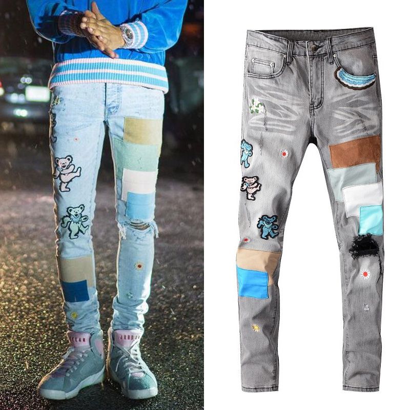 2021 Mannen Distressed Denim Moto Jeans Skinny Fit Slanke Benen Fade  Vintage Jean Pants Heren Uit China Heren Jeans Verkoper Bigget |DHgate