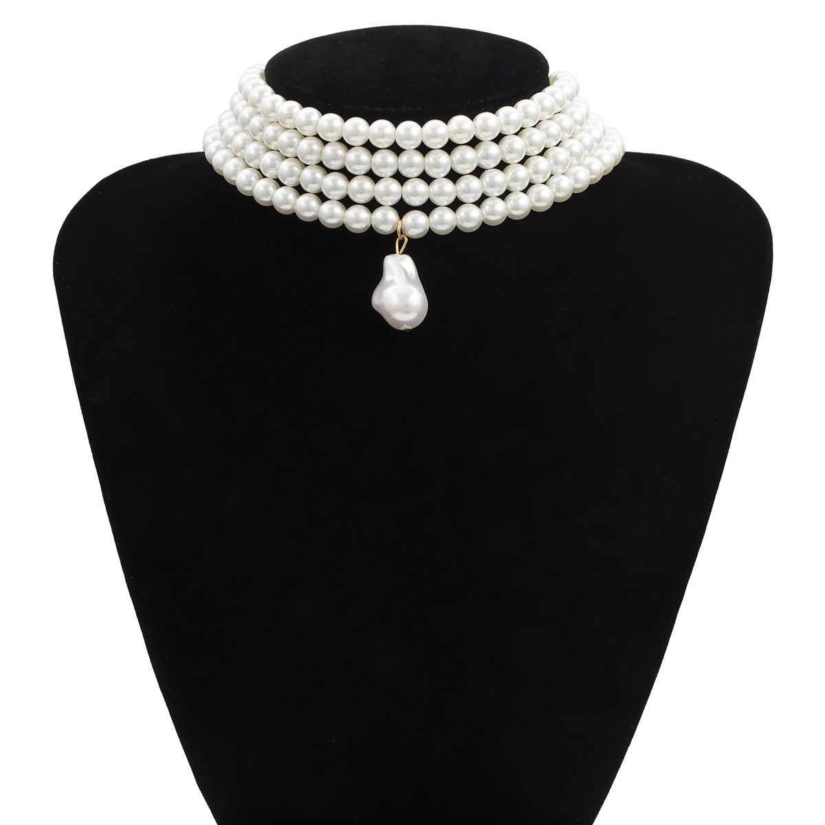 White 2/ round pearls