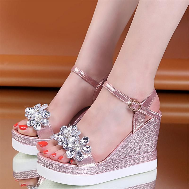 New Woman Genuine Leather Sandals High Heel Platform Rome Shoes Summer T Buckle Weeding Shoes Size 33-40,Naked Pink,6 New Woman Genuine Leather Sandals High Heel Platform Rome Shoes Summer T Buckle Weeding Shoes Size 33-40,Naked Pink,6