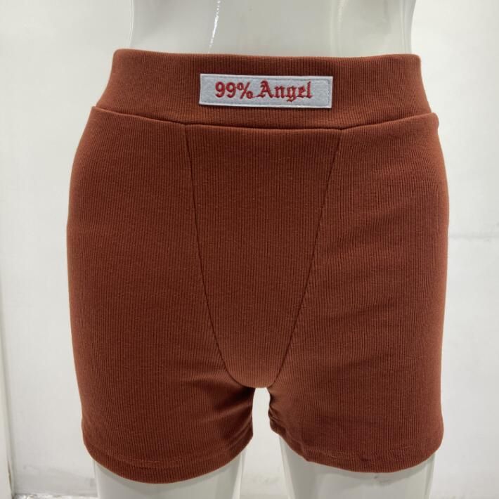 brown shorts