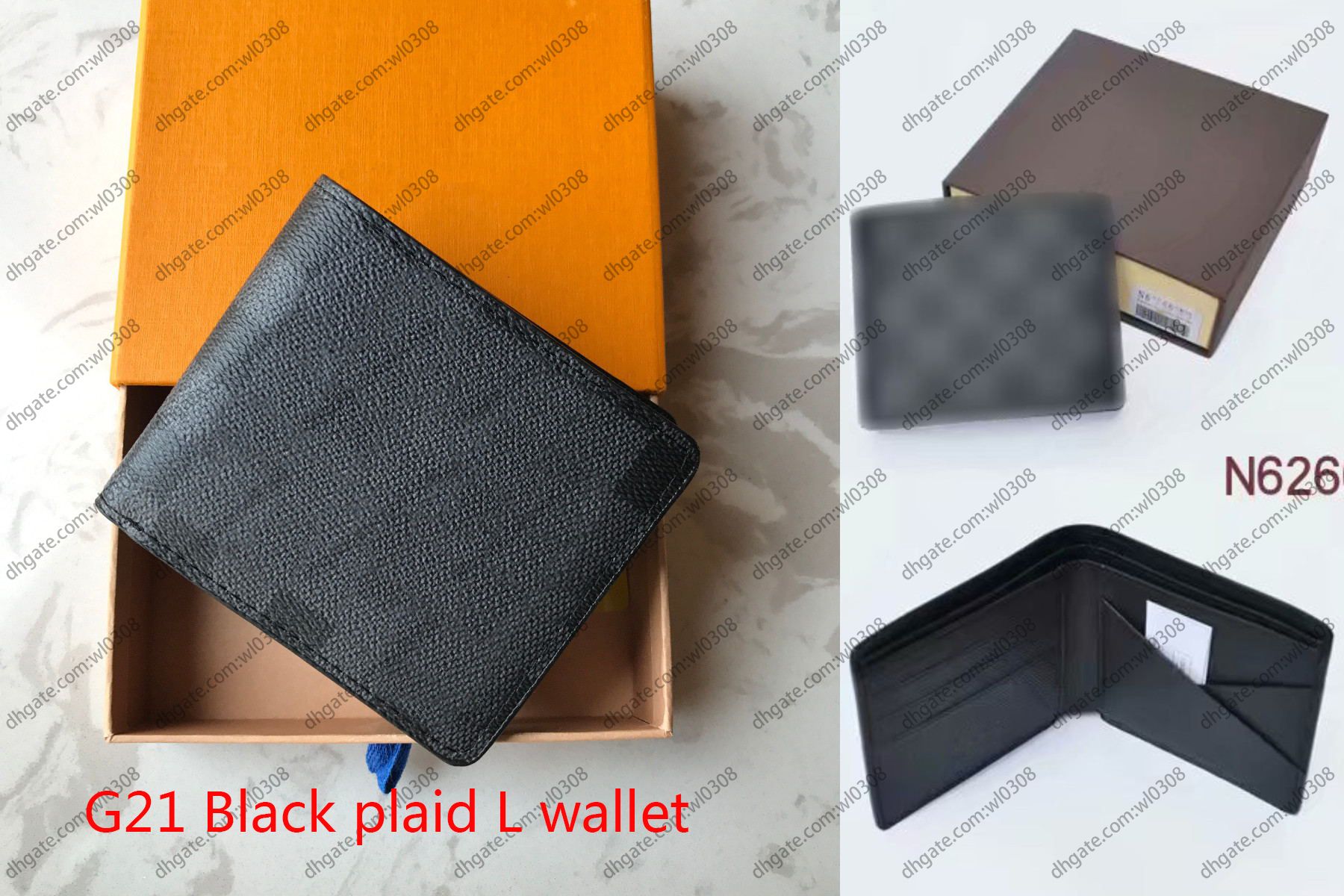 G21 Black Plaid M60895 L محفظة