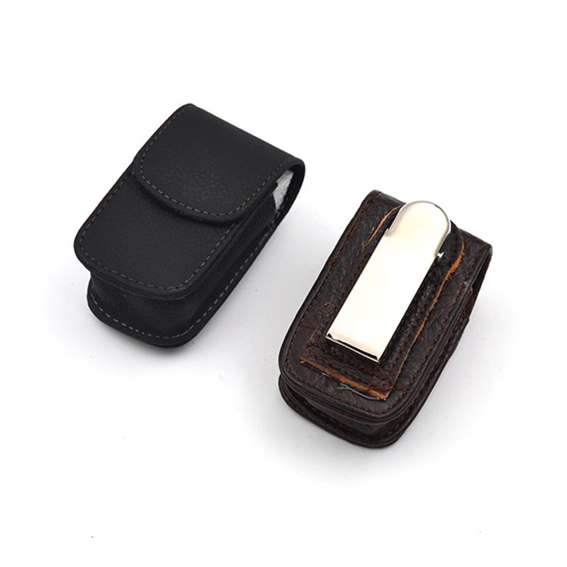 Details about   45x85x25mm Genuine Leather Men Belt Wear Folding Glasses Protector Storage Pouch 