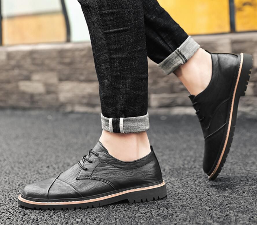 summer leather flat shoes junior high 