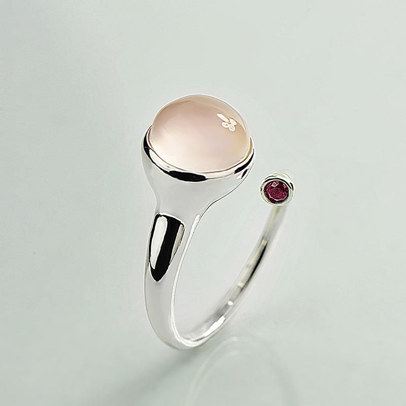 925 Anillo De Gema De Plata Esterlina Anillo De Cristal De 925 Anillo De Gema De Plata Esterlina Anillo De Cristal De