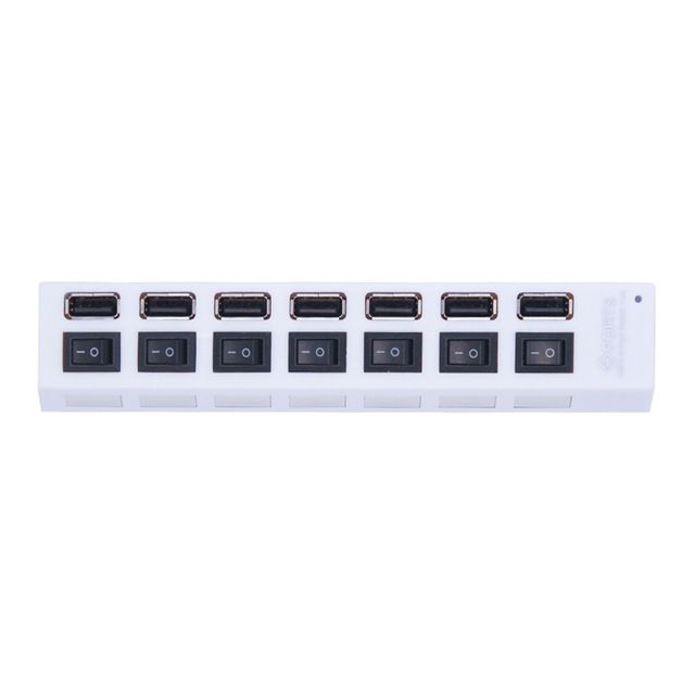 7 ports blanc