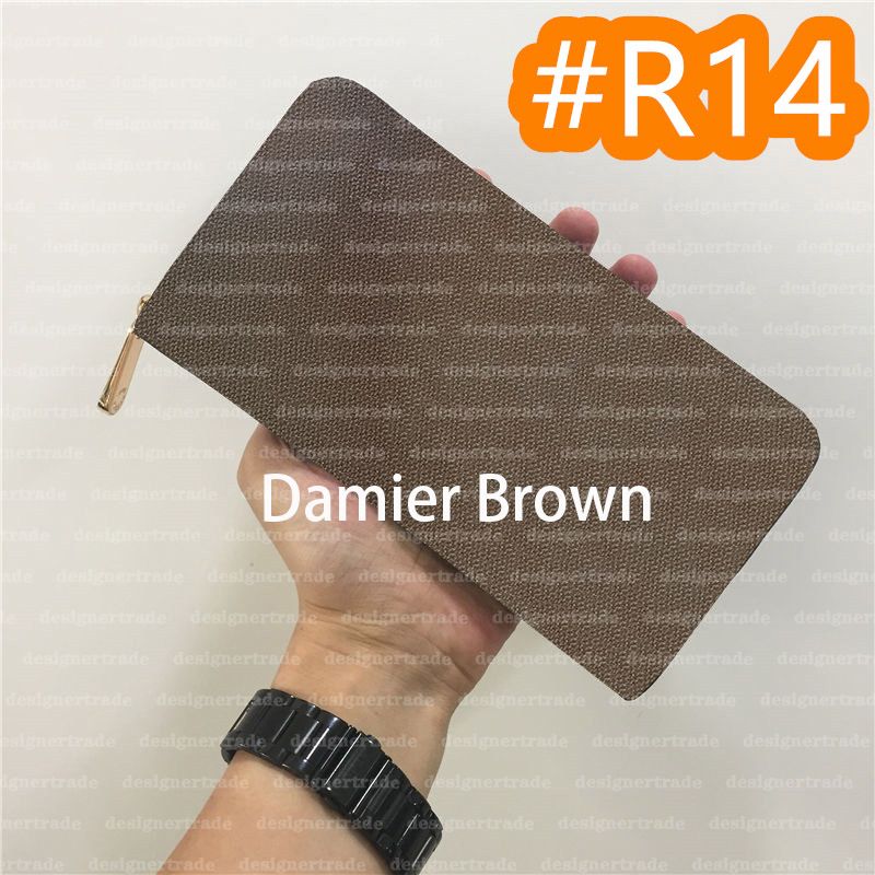 #R14 Damier Brauner Reißverschluss
