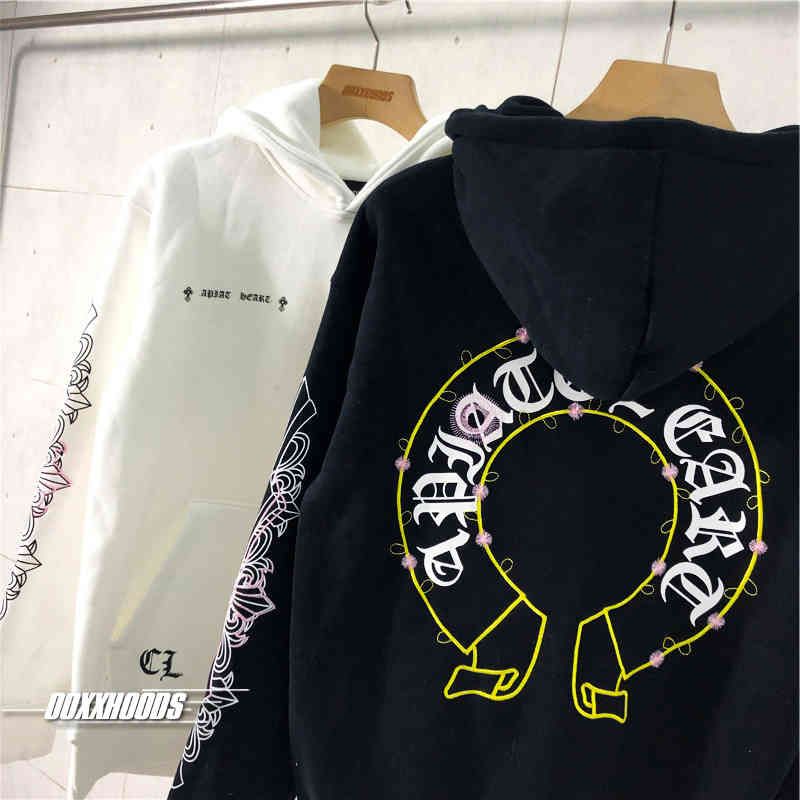 Acquista Chrome / Hearts 2021 Autunno E Inverno Ricamato Stampato Ghost  Cross Fleece Felpa Con Cappuccio Sciolto Addensato A 96,31 € Dal  Luckysdhgate | It.DHgate.Com