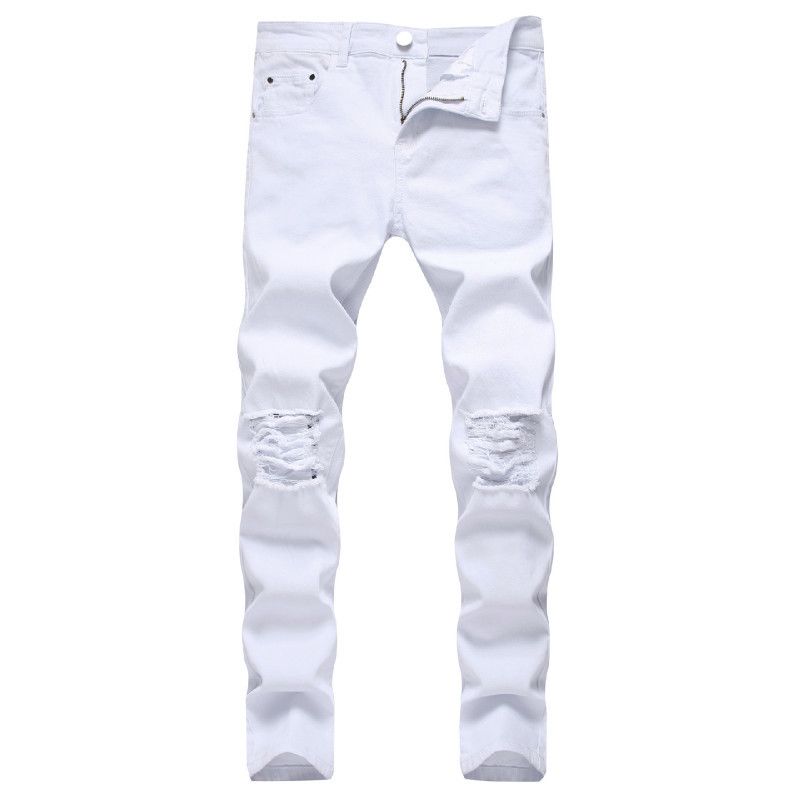 Compra Hombres Rotos Blancos Sólidos 2021 Clásicos Retro Para Hombre Ny  Pantalones Vaqueros Marca Elásticos Pantalones De Mezclilla Pantalones  Casual Delgado Ajuste Lápiz Jade Barato | Entrega Rápida Y Calidad |  Es.Dhgate