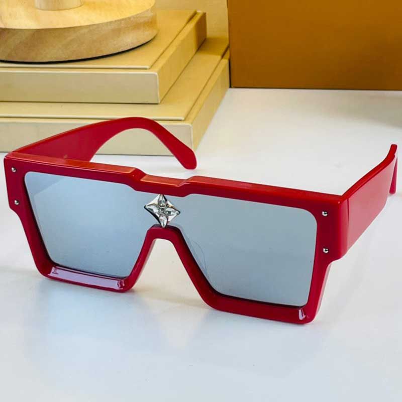 Red Frame White Mirror Lenses