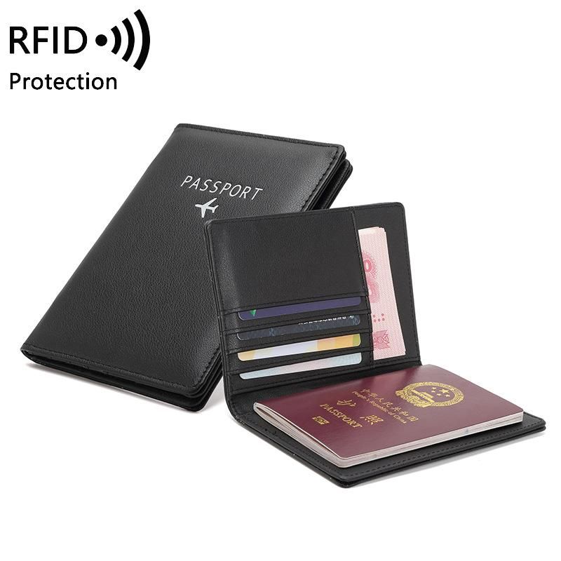 Cartera para Passaporte RFID de PU Cartera para tarjeta de identificación 