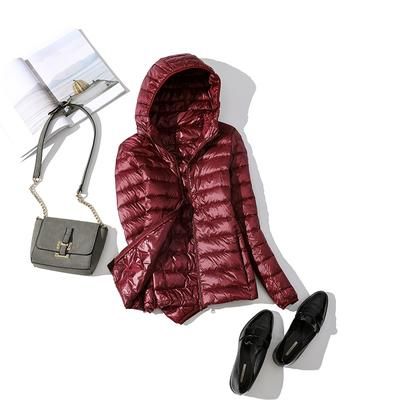 Wine red Hooded