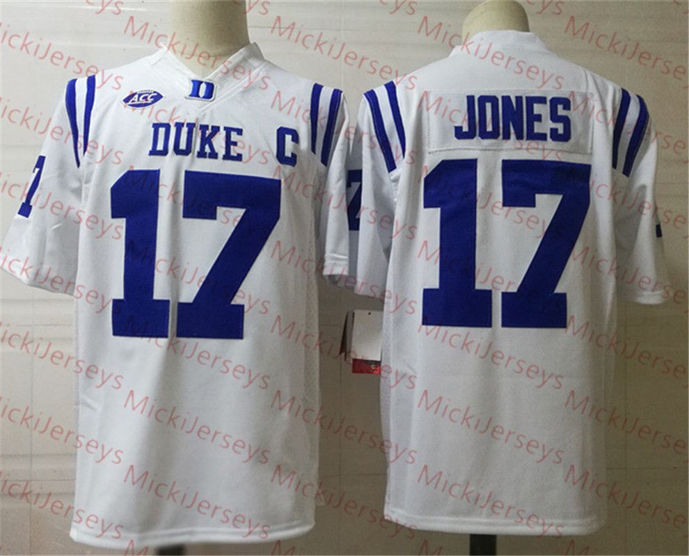 17 Daniel Jones White Jersey