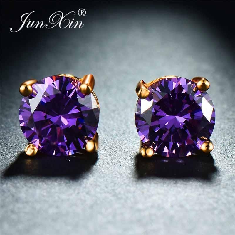 Purple Stud Earrings