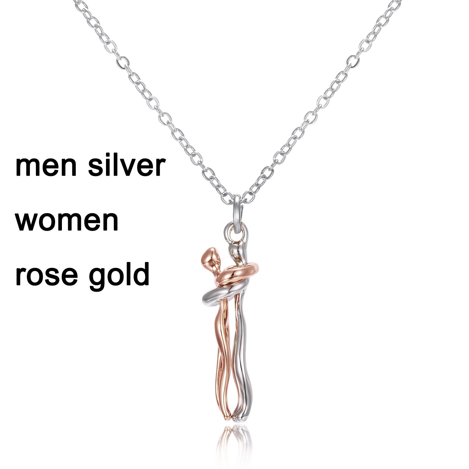 Мужские серебряные женщины розовое золото