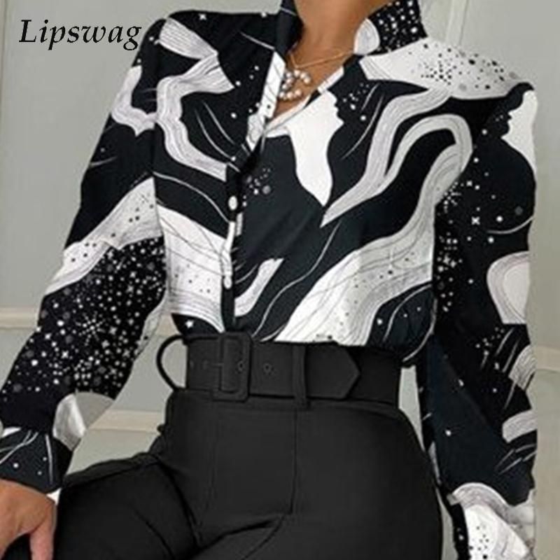 Compra Blusas De Mujer Camisas 2022 Primavera Dama Elegante Patrón  Impresión Blusa Mujer Vintage V Cuello Botón Tops Otoño Casual Manga Larga  Blusa Strea Barato | Entrega Rápida Y Calidad | Es.Dhgate