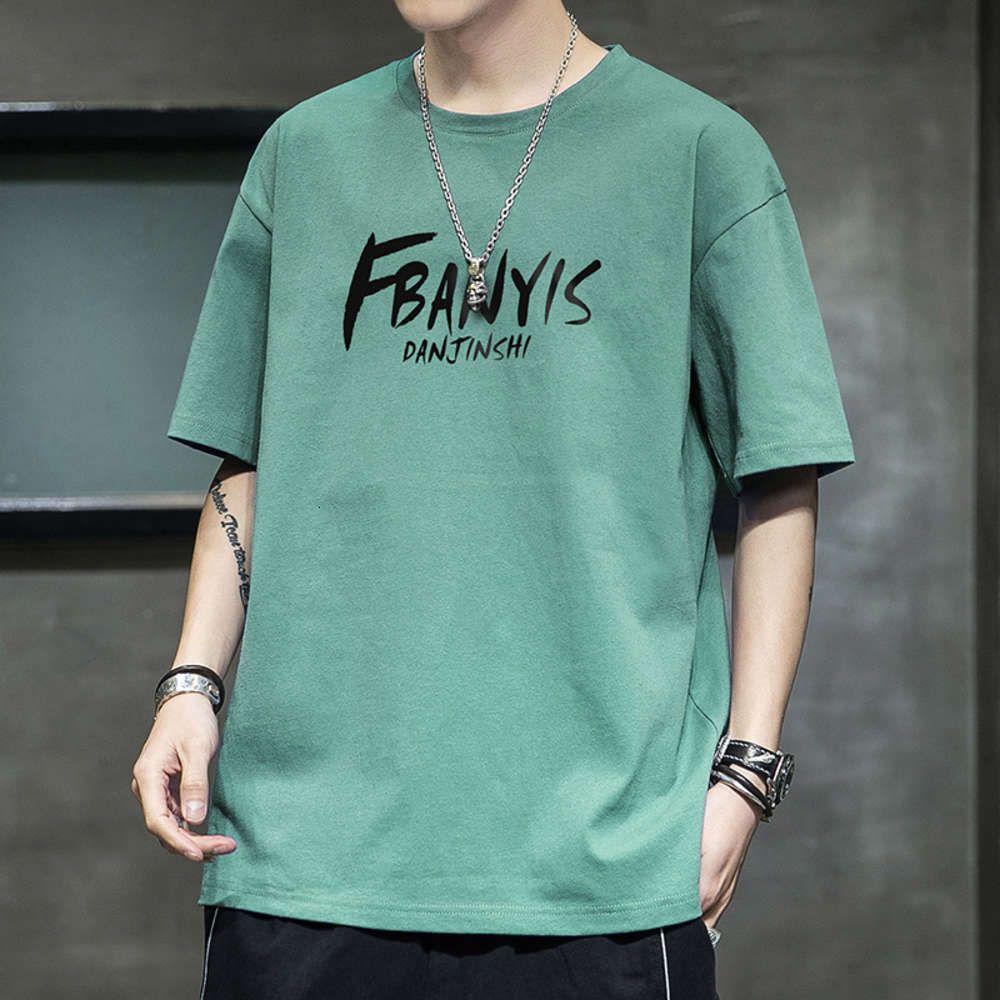 Compra T Shirtsummer Camiseta Corta Hombres 2021 Camisa De Base Coreano  Personalidad Suelta Ropa Juventud Media Manga Moda Marca Barato | Entrega  Rápida Y Calidad | Es.Dhgate