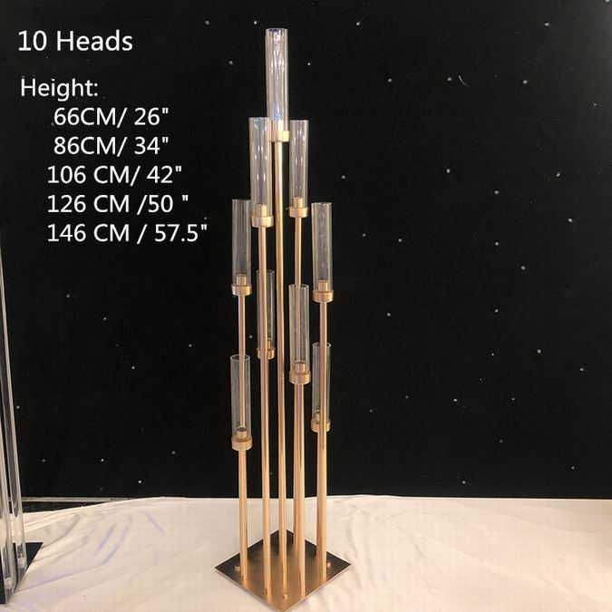 10 Heads Candlestick-Acrylic Tube