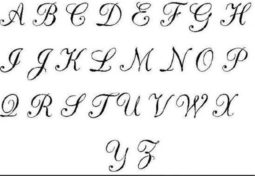Monogram Cursive Initial M Name Bracelet Swirl English Alphabet