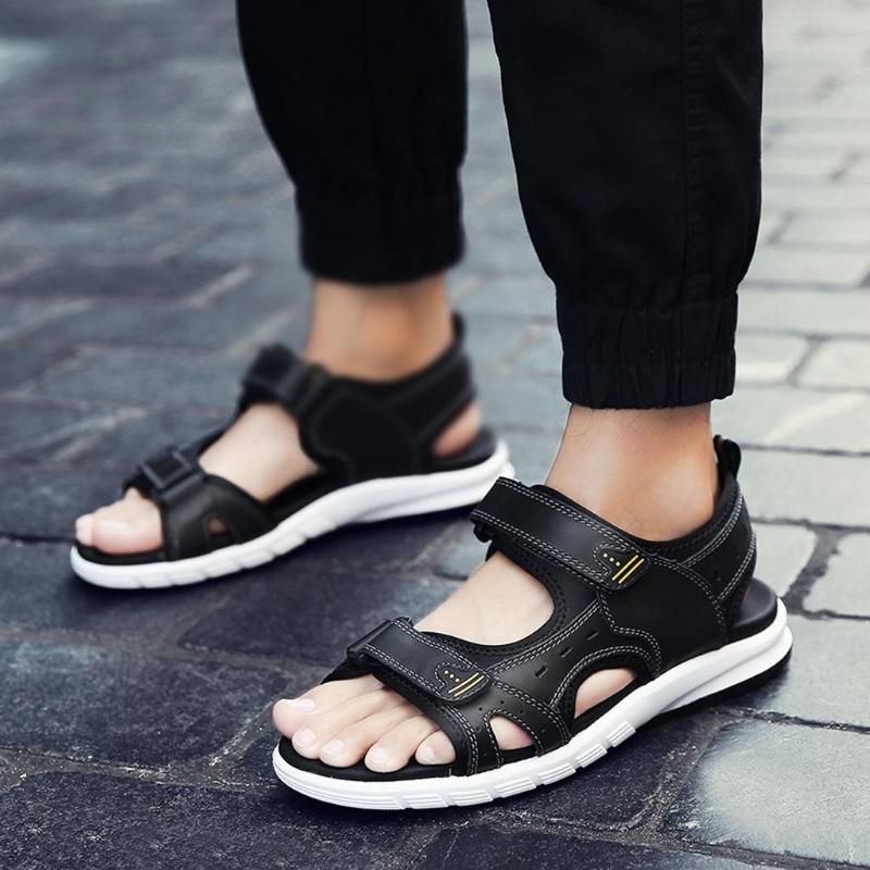Compre Sandalias Hombres Playa Verano Gladiador Shoes Masculino Zapatillas  Negras Deporte Agua Sandalia Masculina Zapatos De Hombre # 0306 A 21,84 €  Del Yuxuxi | Es.Dhgate.Com