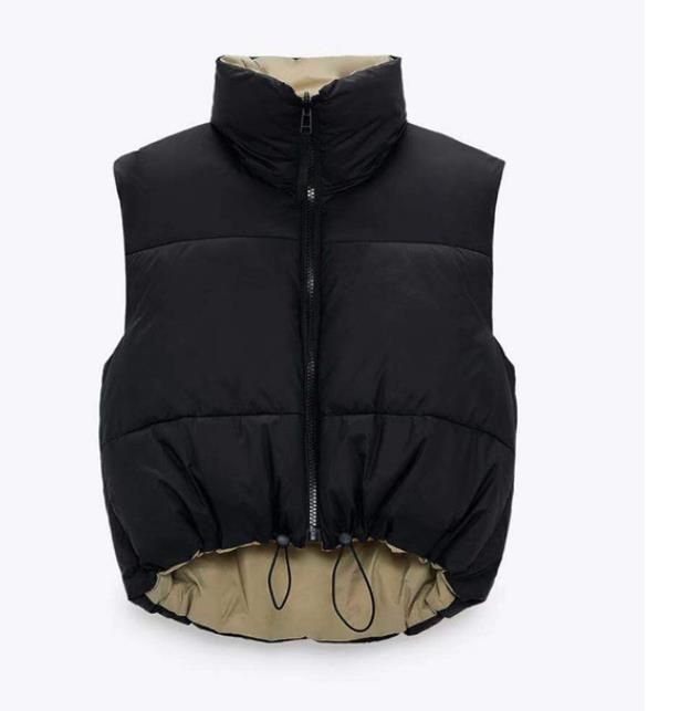 Compra Primavera Negro Chaleco Chaleco Mujer Moda Moda Cálido Sin Mangas  Parkas Alto Cuello Chaleco Femenino Ocasional Ropa Exterior Chic Top Barato  | Entrega Rápida Y Calidad | Es.Dhgate