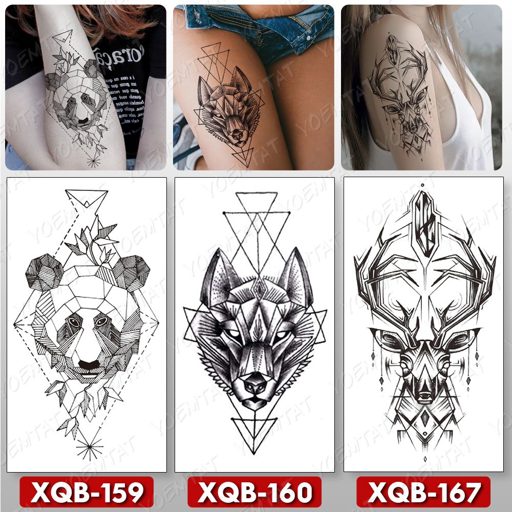 3 pcs/lot Waterproof Temporary Tattoo Sticker Clock Eyes Wolf Flash Tattoos Lion Compass Body Art Arm Fake Tatoo Women Men 3 pcs/lot Waterproof Temporary Tattoo Sticker Clock Eyes Wolf Flash Tattoos Lion Compass Body Art Arm Fake Tatoo Women Men