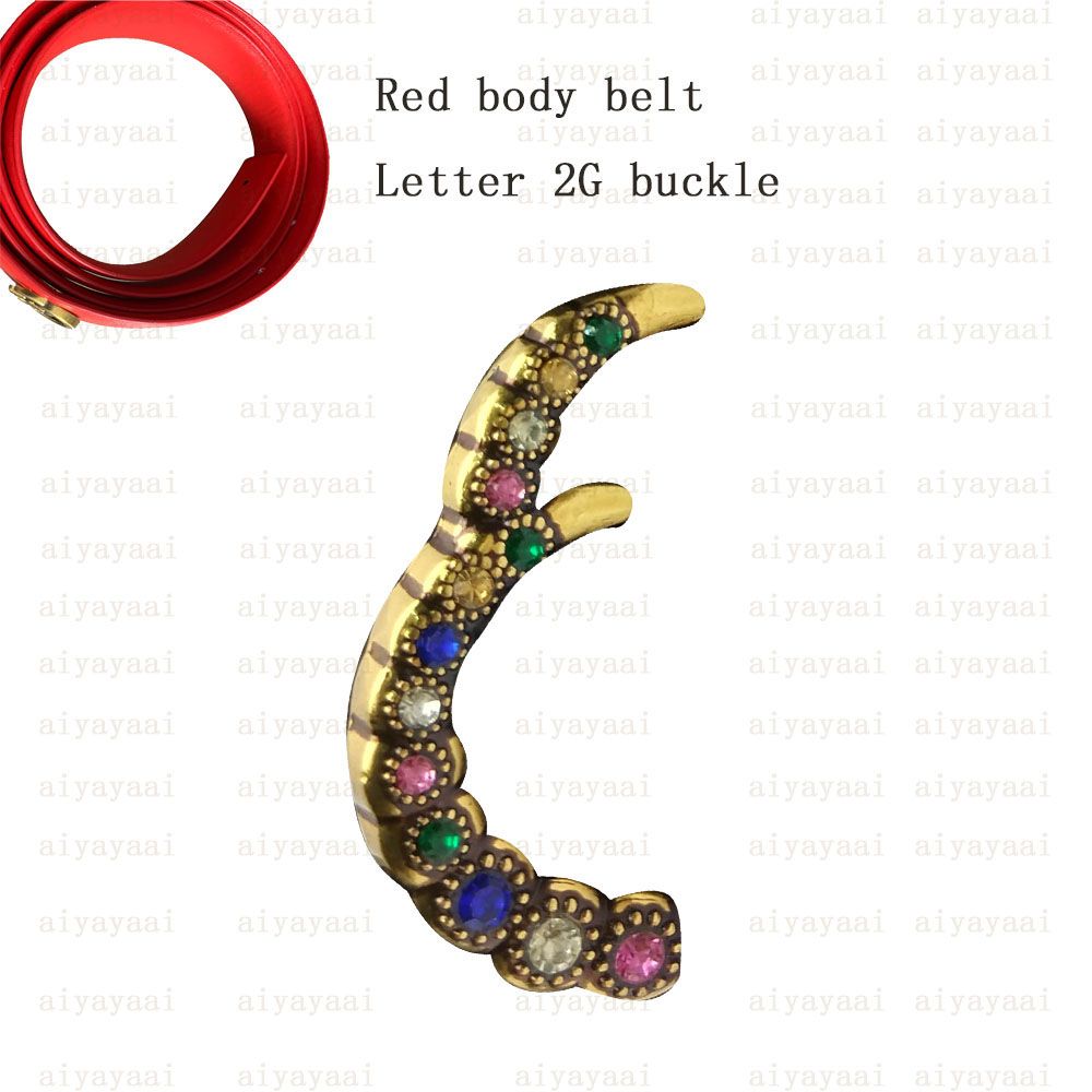 #5 Red belt+Letter 2G-buckle