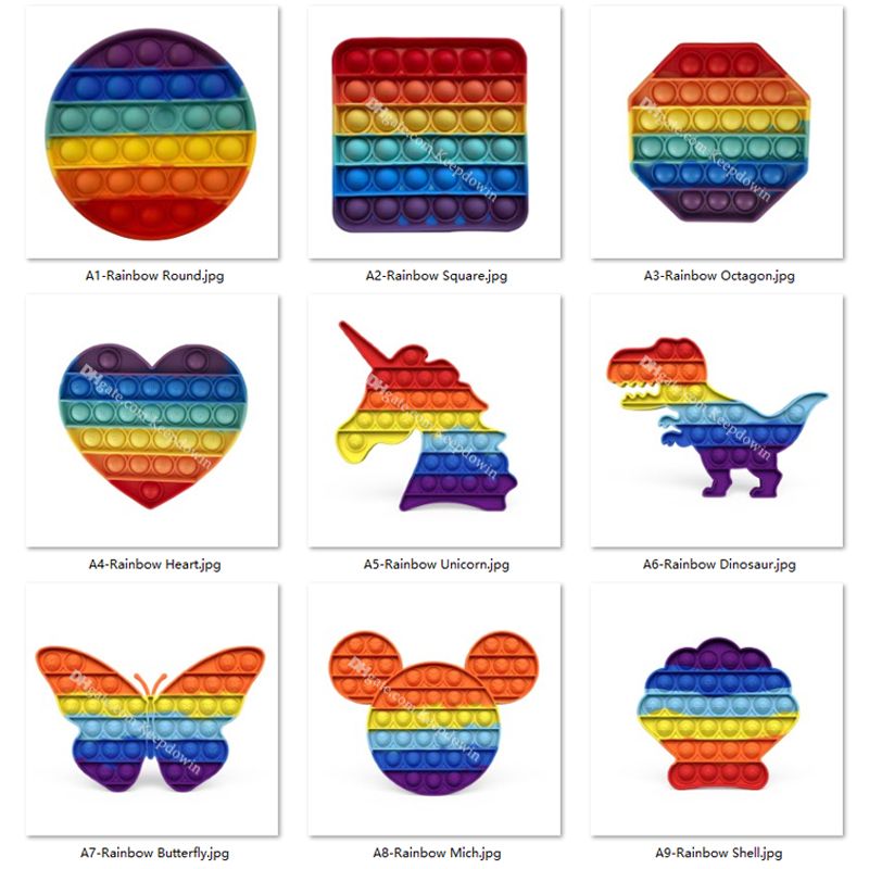 Dedo de la burbuja Squeeze Toy Juguetes Llavero circular burbuja sensorial de la persona agitada Juguetes Dedo de la burbuja Squeeze Toy Juguetes Llavero circular burbuja sensorial de la persona agitada Juguetes