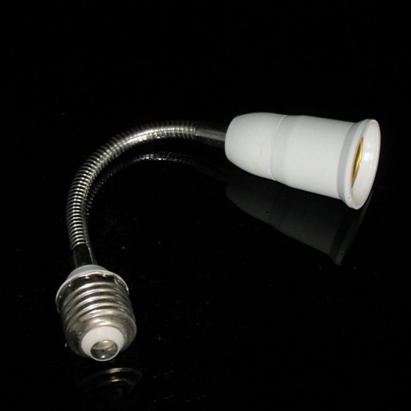 E27 to 27 LED Light Bulb Lamp Holder Flexible Extension Adapter Socket Converter 