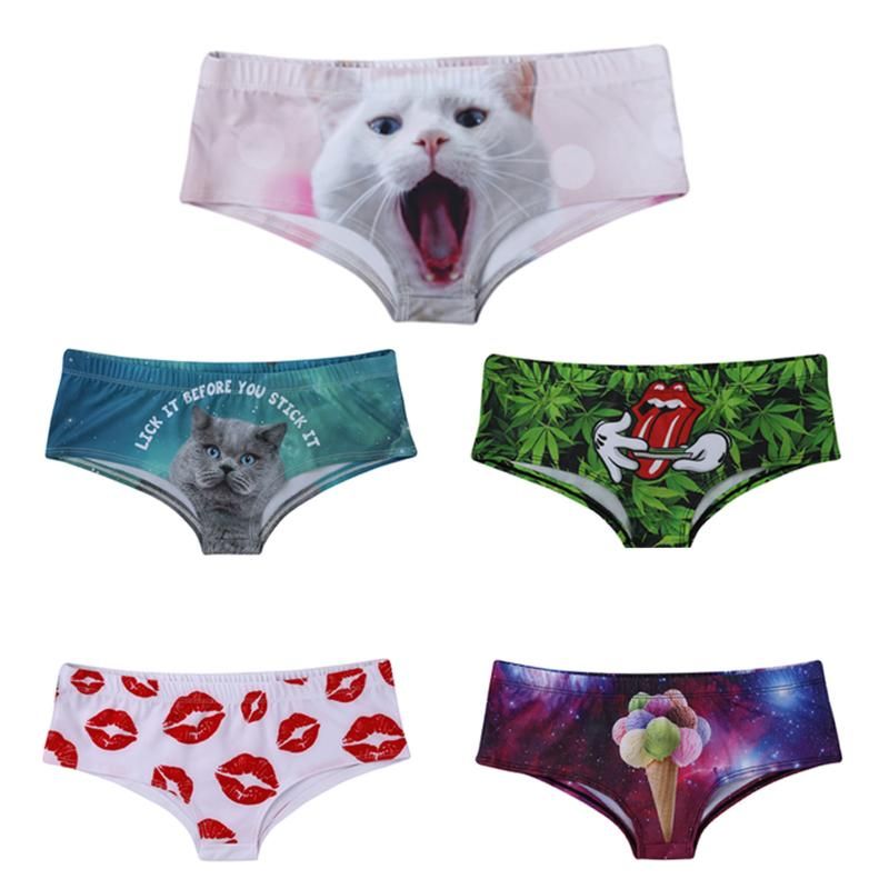 Compra Traje De Baño De Las Mujeres Mujeres Divertidas De Las Mujeres  Bragas Calzoncillos De Algodón Impresión 3D Bikini Niñas Nadando Ropa  Interior Damas Panty Mujer Lencería Pedimentos 2021 Barato | Entrega