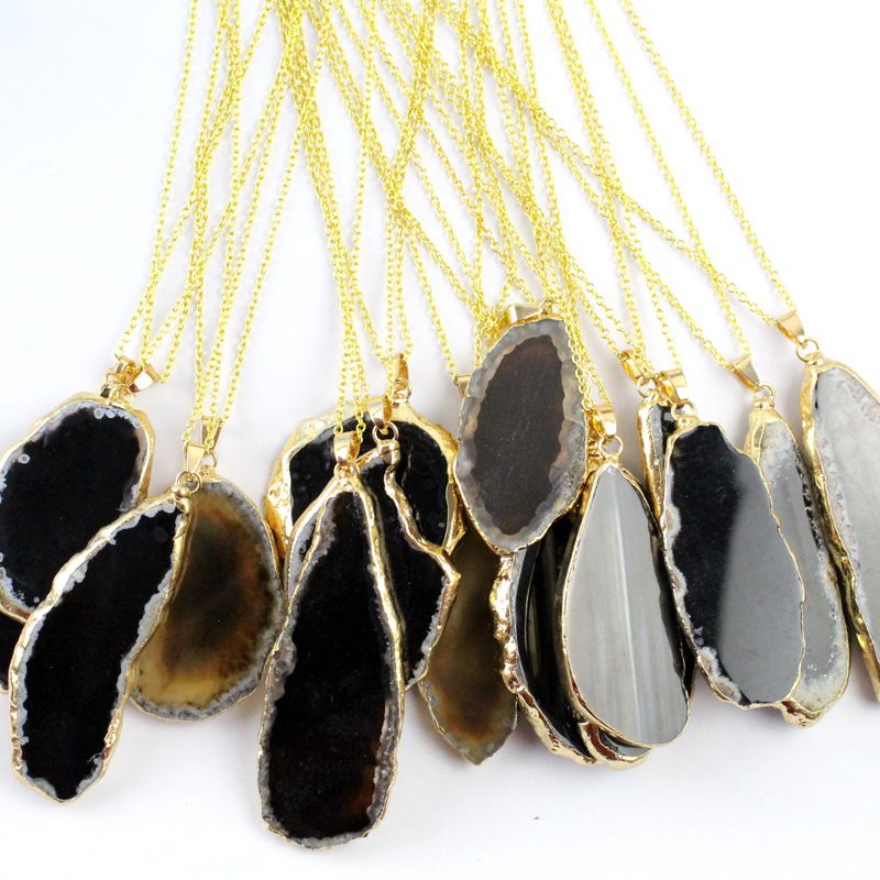 Black Agate with Chain