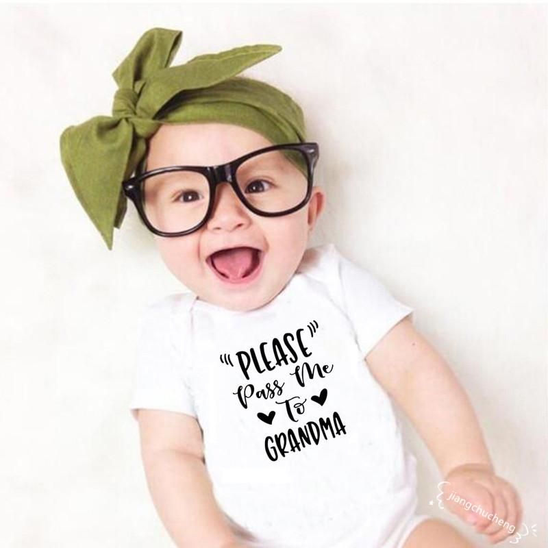 Compra Mamelucos Por Favor Pase A La Abuela Lindo Nacido Bebé Niñas Niños  Ropa Verano Cuerpo Mameluco Mono Jumpsuit Juguets Place Infantil Barato |  Entrega Rápida Y Calidad | Es.Dhgate