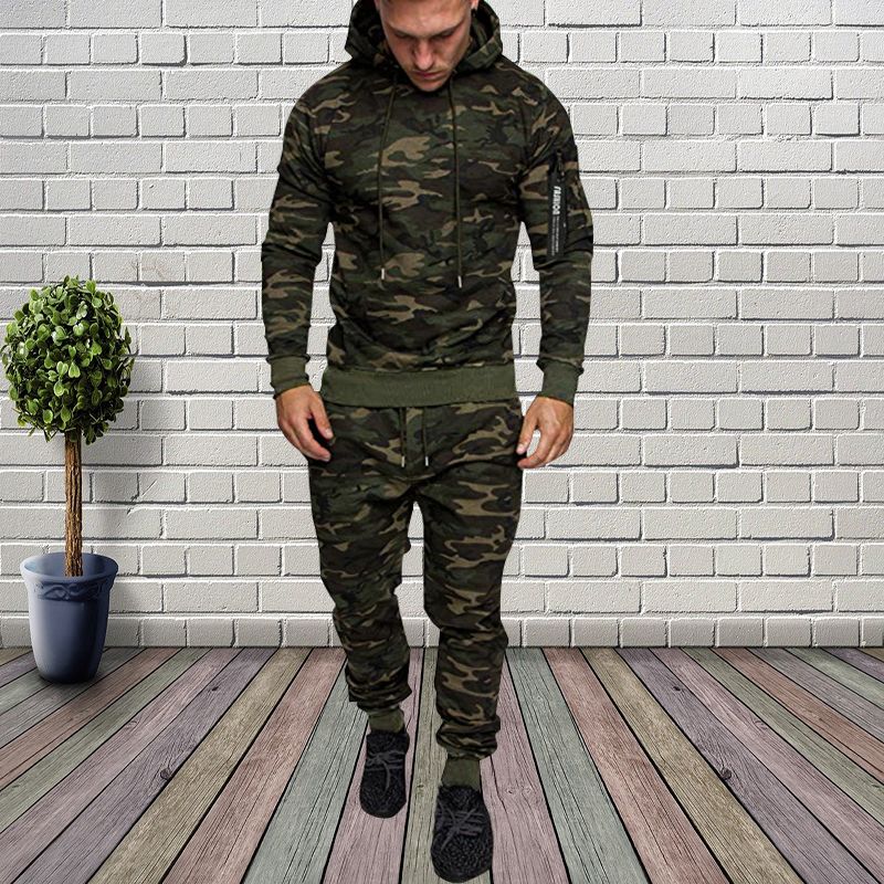 Compra 2 Piezas De Traje De Chándal Para Hombre Con Capucha Militar  Conjuntos De Camuflaje Hombre Muscular Otoño Invierno Tactical Táctico  Sudor Y Chaqueta Pantalones Barato | Entrega Rápida Y Calidad | Es.Dhgate