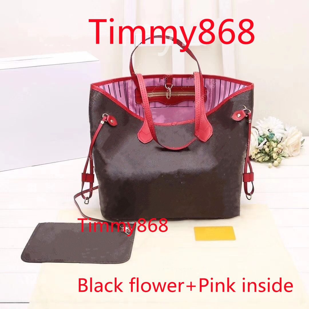 Brown flower+Red handle+Pink inside