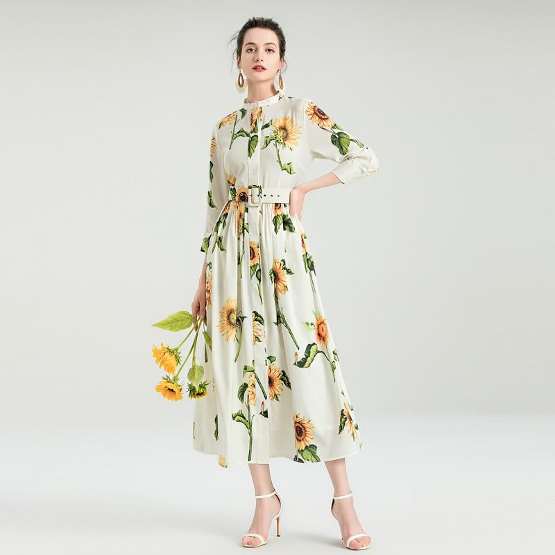 Compra Vestidos Casuales Didacharm Verano Flores De Mujer Impresión Fiesta  De Moda Vintage Elegante Elegante Chicas Chicas Single Beams Decoration Vestido  Largo Barato | Entrega Rápida Y Calidad | Es.Dhgate