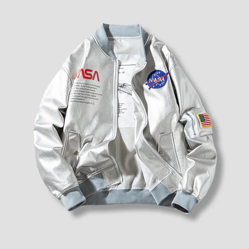 Alpha Industries NASA REFLECTIVE  Chaqueta de cuero sintético   blackreflectivenegro  Zalandoes