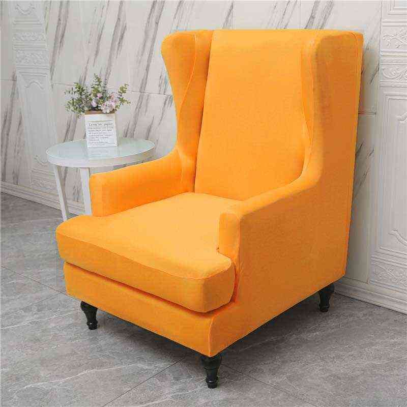 Couverture de chaise jaune-1set