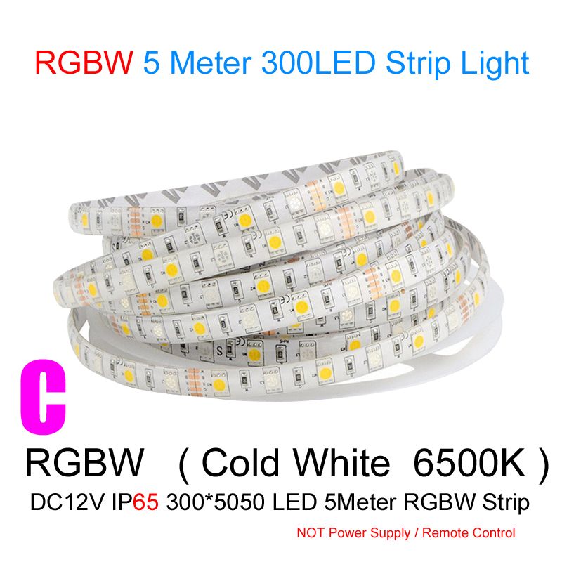 C-IP65 RGBW (6500K الباردة الأبيض) 5M / 300LED