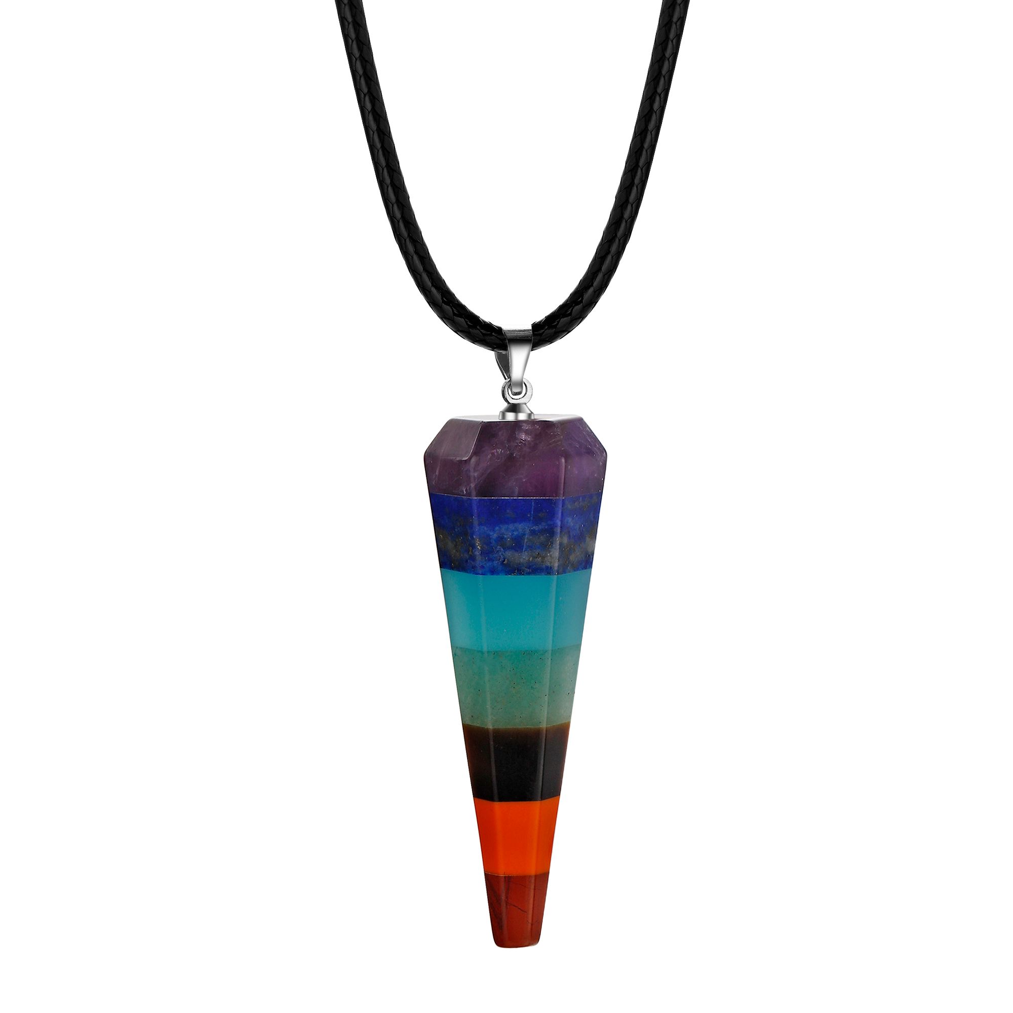 7 Chakra Yoga Pendant + kedja