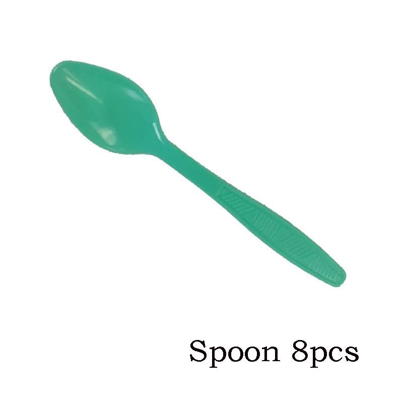 8pcs spoon green