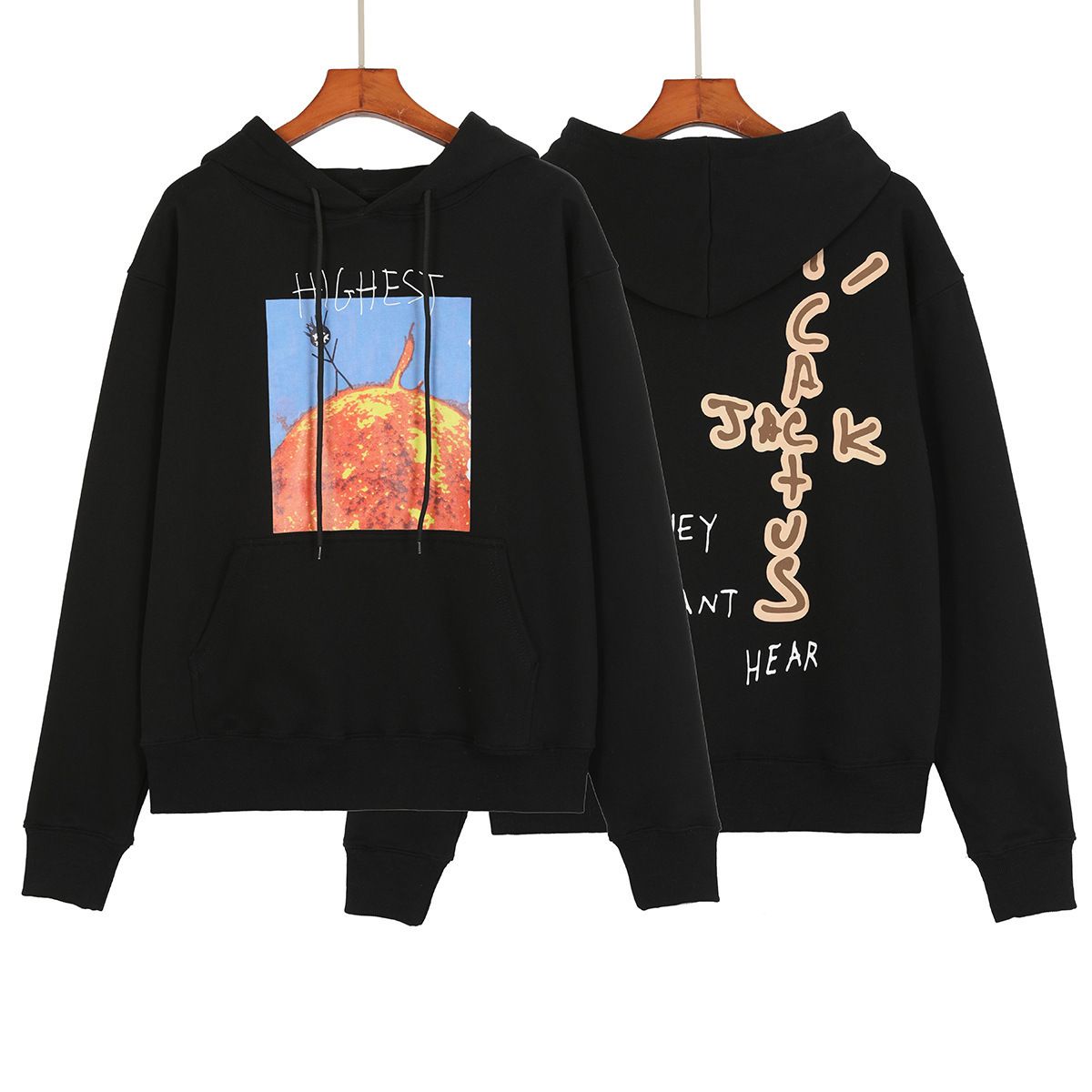 travis scott highest in the room sun moletom com capuz black