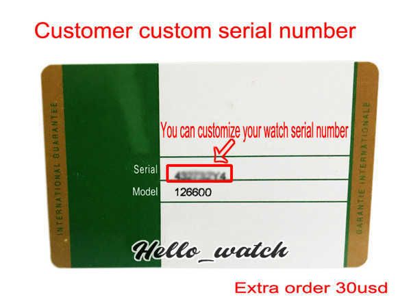 Customer Custom Serial Number