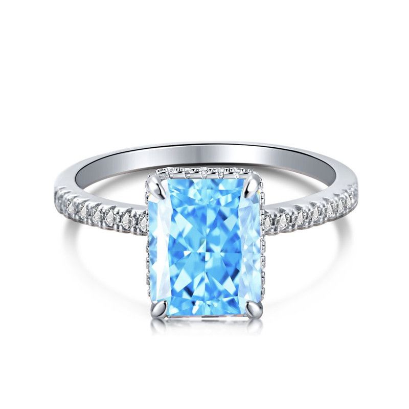 Silver Blue CZ