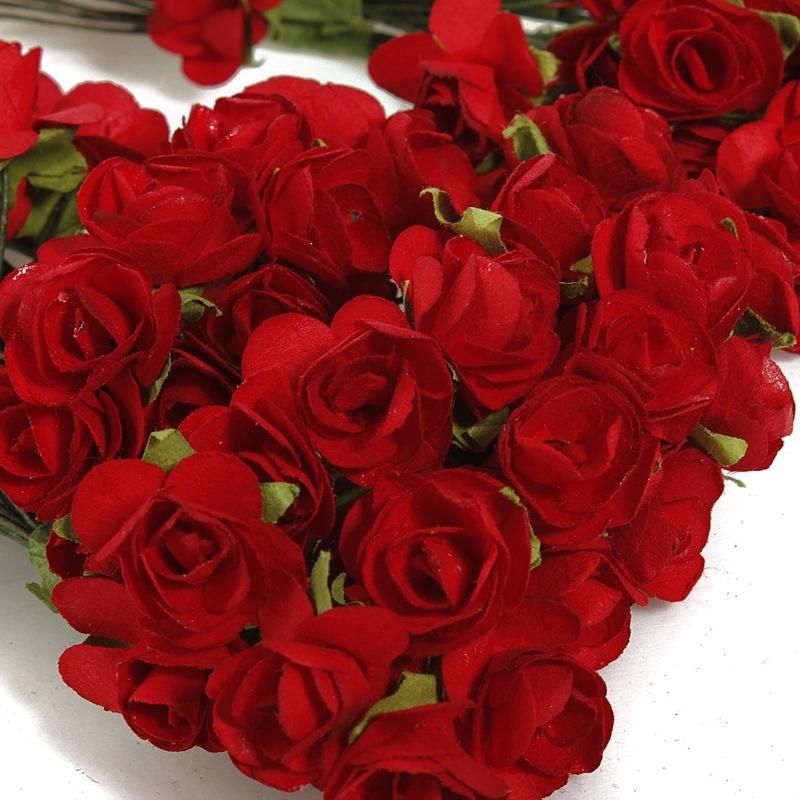 144Pcs Artificielle Rose Fleurs pour Maison Fête De Mariage Décor À faire soi-même Craft Bienvenue 