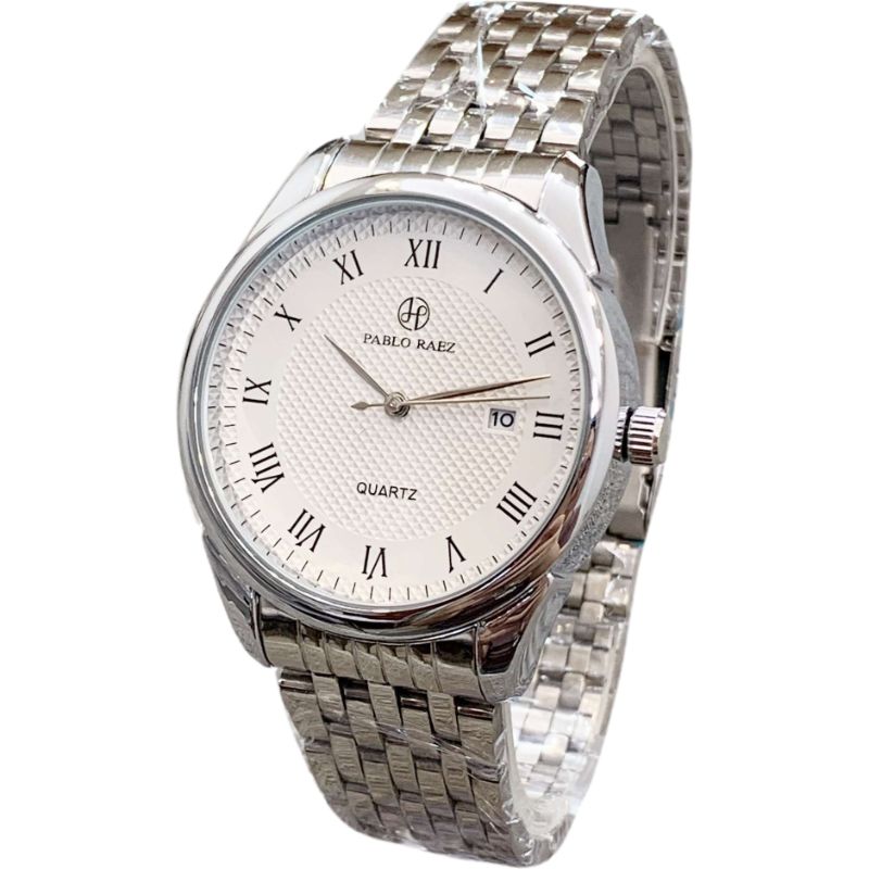 Steel band white dial