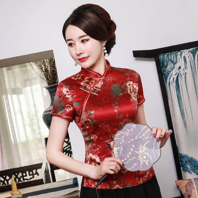 Blusas para mujer Camisas Mujeres Chinas Plus Tamaño 3xl 4xl Elegante Femenino Top