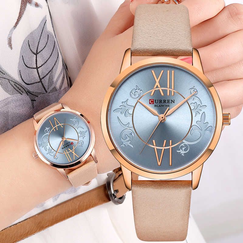 Curren Watches女性の有名ブランドゴールドレディース腕時計レリーゴの女性のためのレートウォッチ210527を￥2,133 DHgate