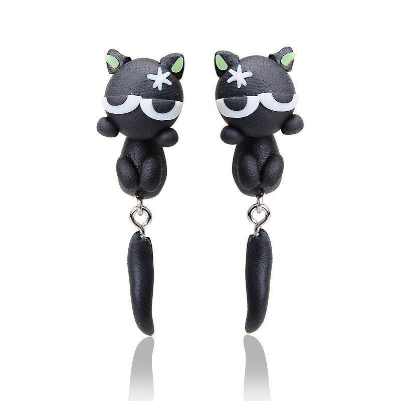 Cute Animal Earrings For Women Hanging 3D Cartoon Lovely Dog Stud Earring Flower Polymer Clay Girls Cute Animal Earrings For Women Hanging 3D Cartoon Lovely Dog Stud Earring Flower Polymer Clay Girls