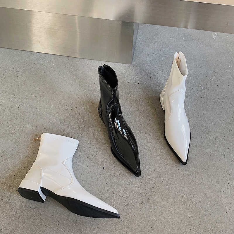 DESIGN - Rescue - Stivaletti A Calza A Pianta Larga Con Tacco Medio Neri - Foto 9